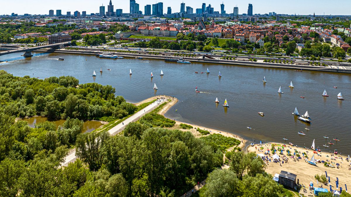 Panorama Warszawy z Wisłą