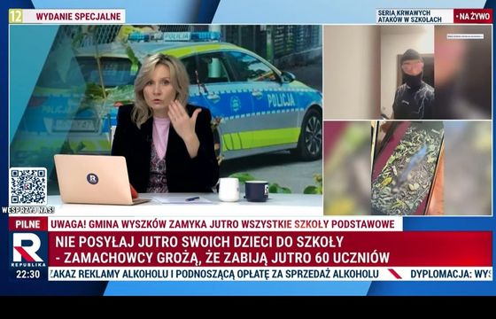 Policja apeluje ws. dezinformacji o atakach w szkołach. Republika: nie posyłajcie dzieci