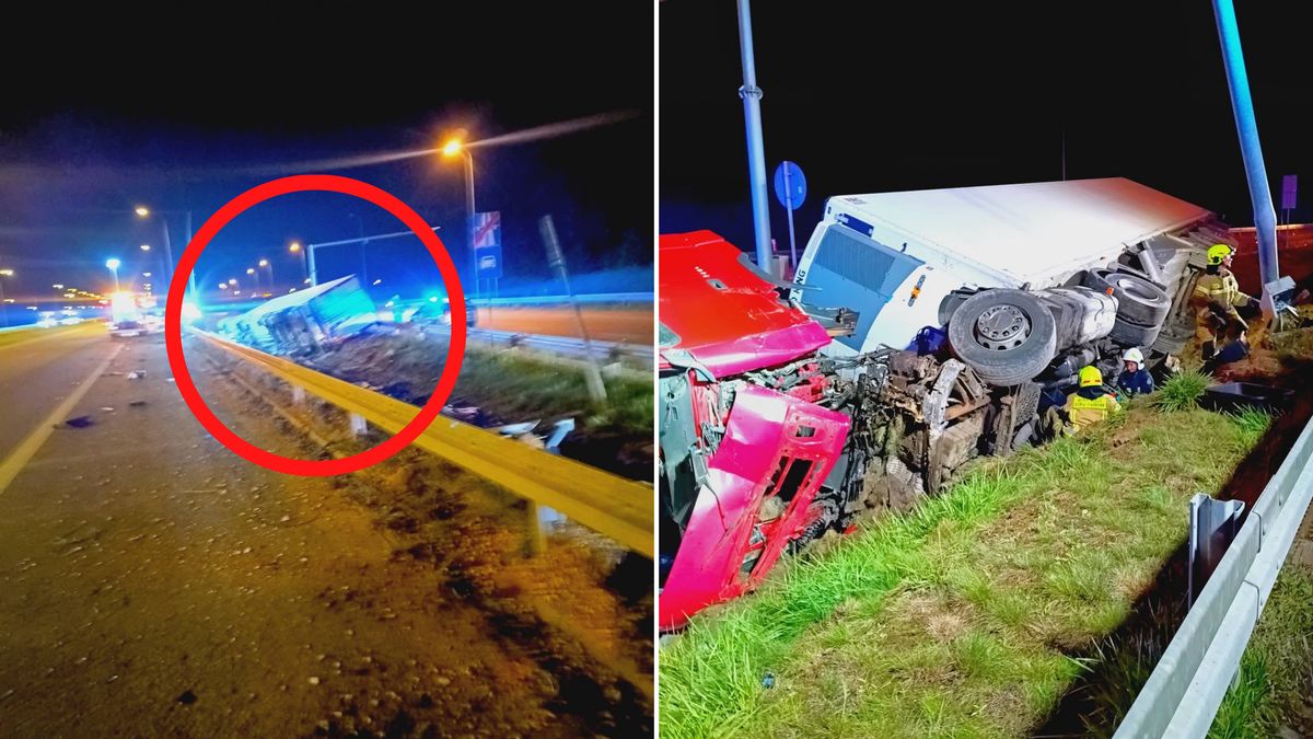 Groźnie wyglądający wypadek na A1.