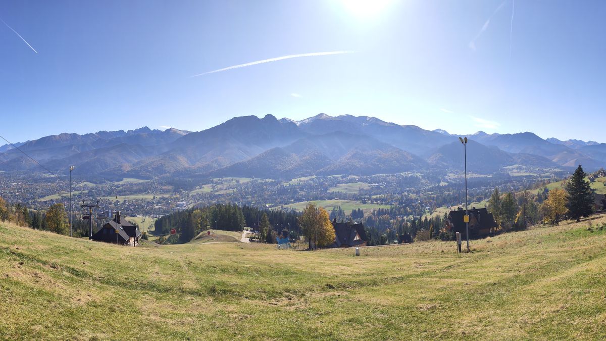 Tatra mountains panorama in autumn, Zakopane, Poland, Europe.Tatra, mountains, panorama,Poland, Europe,panoramic,autumn, fall, tatra, mountains, panorama, poland, autumn, europe, panoramic, fall, october, chair lift, szymoszkowa, view, mountain, landscape, scenic, season, nature, travel, zakopane, high, field, meadow, sky, outdoor, mountain scape, tatra national park, national park, aerial