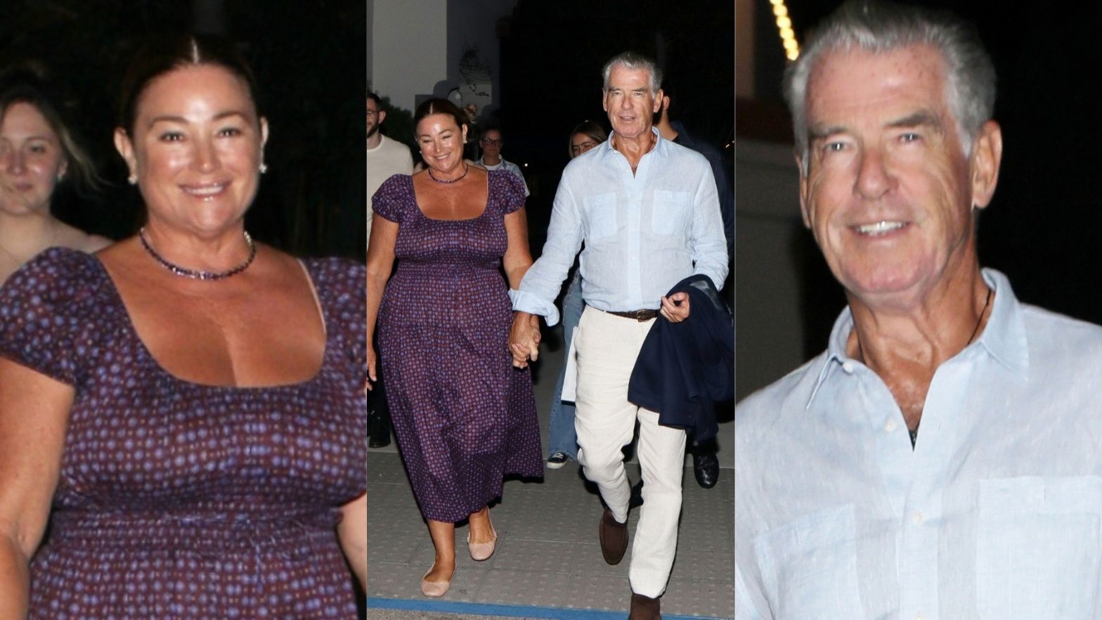 Pierce Brosnan z żoną, synem i jego dziewczyną na kolacji