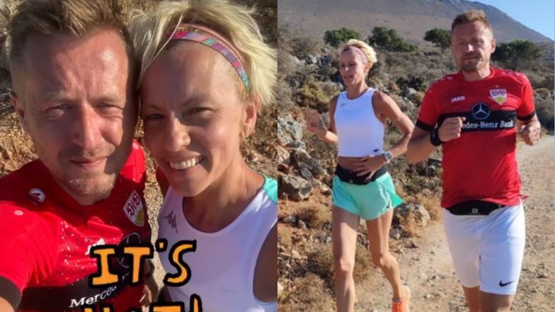 Anita Werner pluska się w basenie i podbija Kretę z ukochanym (ZDJĘCIA)