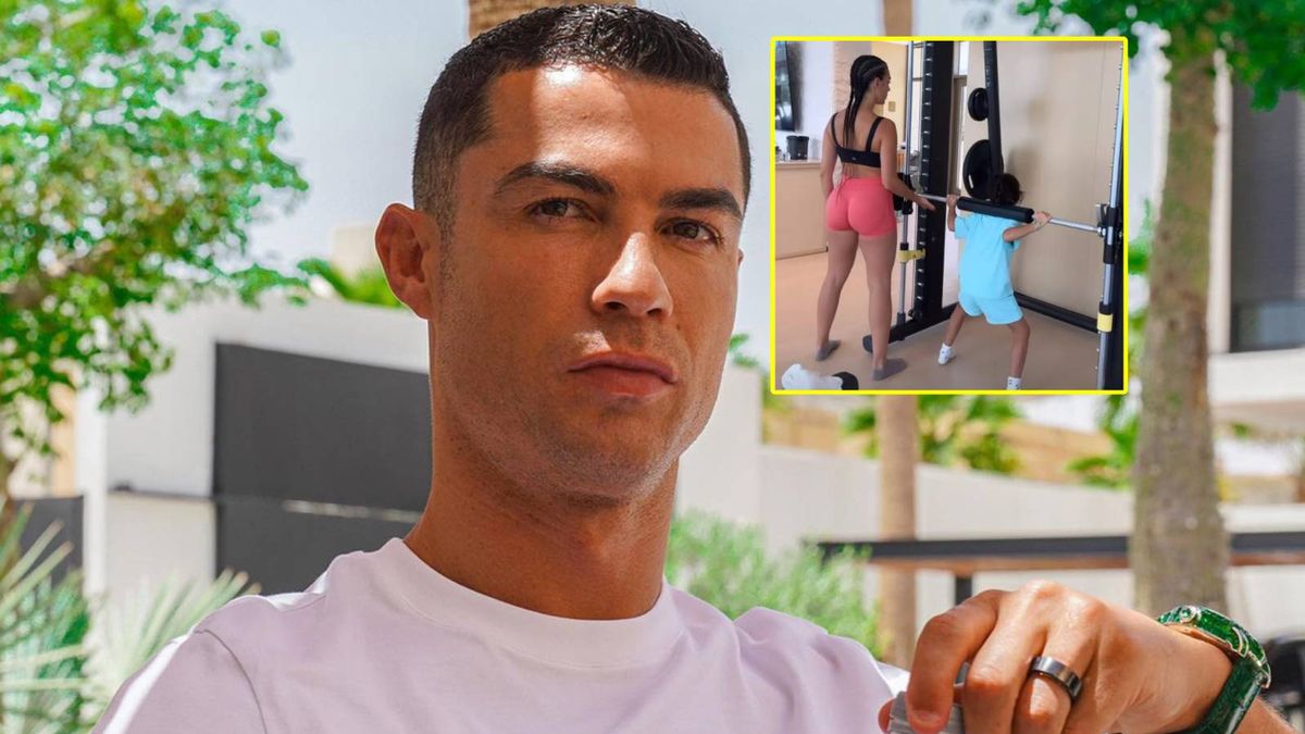 Cristiano Ronaldo / dzieci Portugalczyka na siłowni