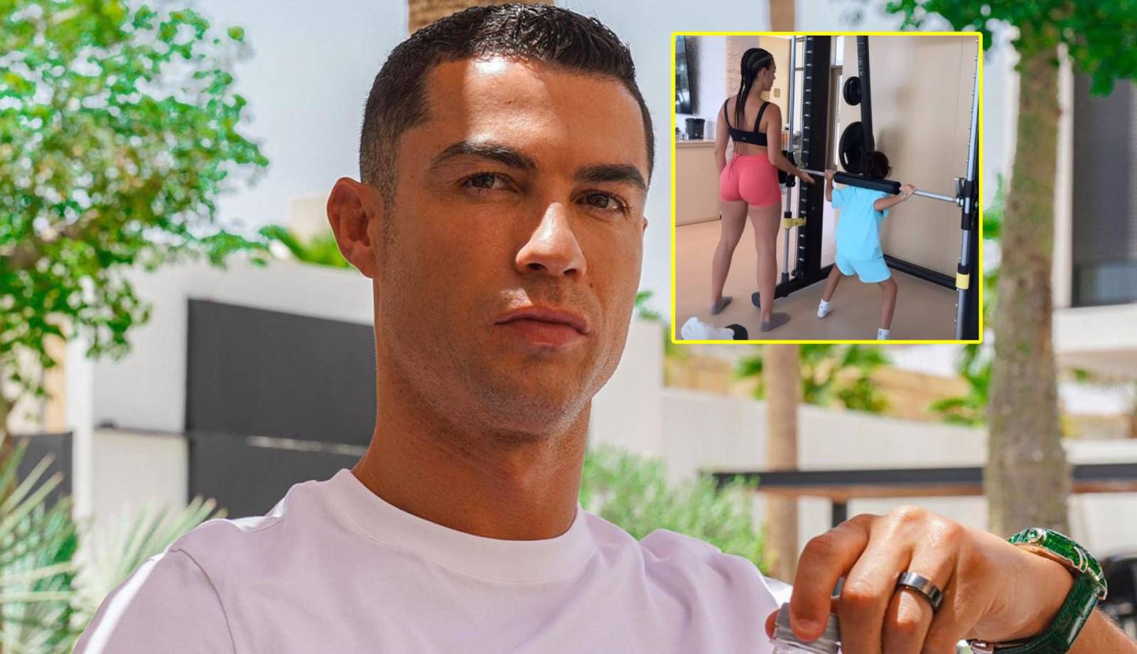 Cristiano Ronaldo / dzieci Portugalczyka na siłowni