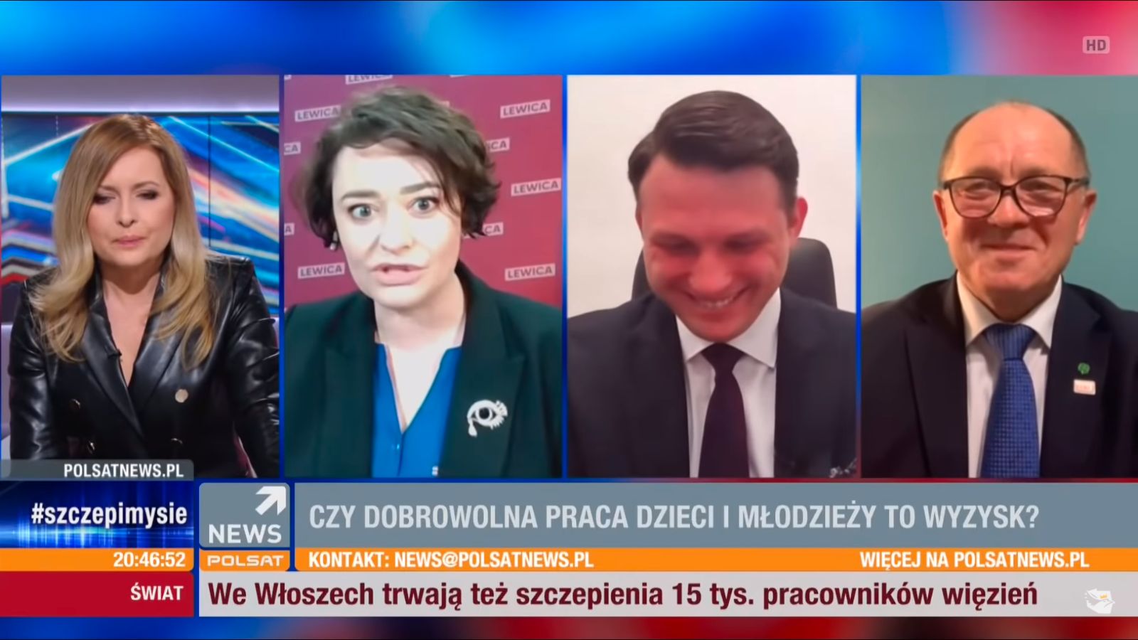 Polsat News. Goście mieli ubaw po pachy. Posłanka Lewicy szła w zaparte
