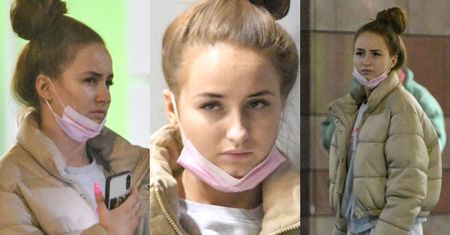 Niezadowolona Angelika Mucha stroi minki z maseczką na brodzie (ZDJĘCIA)