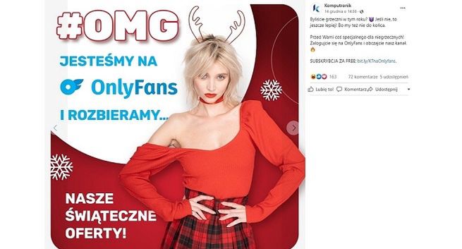 Komputronik założył profil na OnlyFans