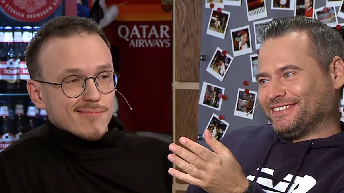 Krzysztof Gonciarz (z lewej) wystąpił w czwartek w programie "Hejtpark" prowadzonym przez Krzysztofa Stanowskiego