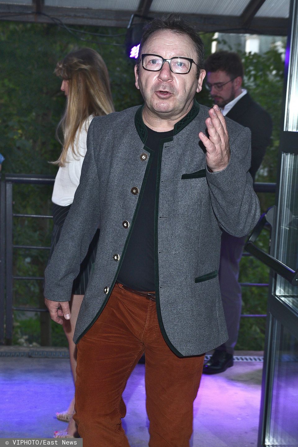 Zbigniew Zamachowski i Gabriela Muskała razem na premierze spektaklu
