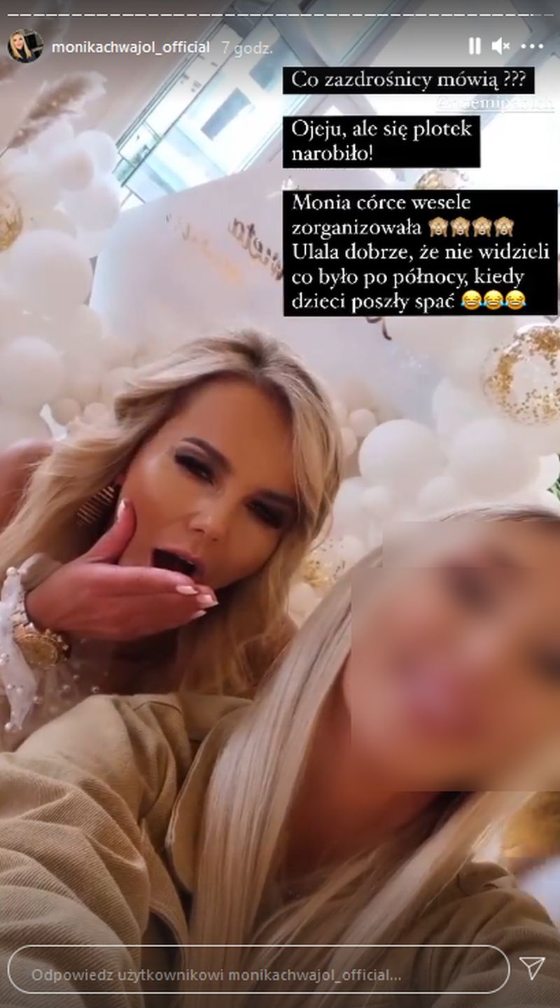 Monika Chwajoł tłumaczy się z hucznej komunii córki