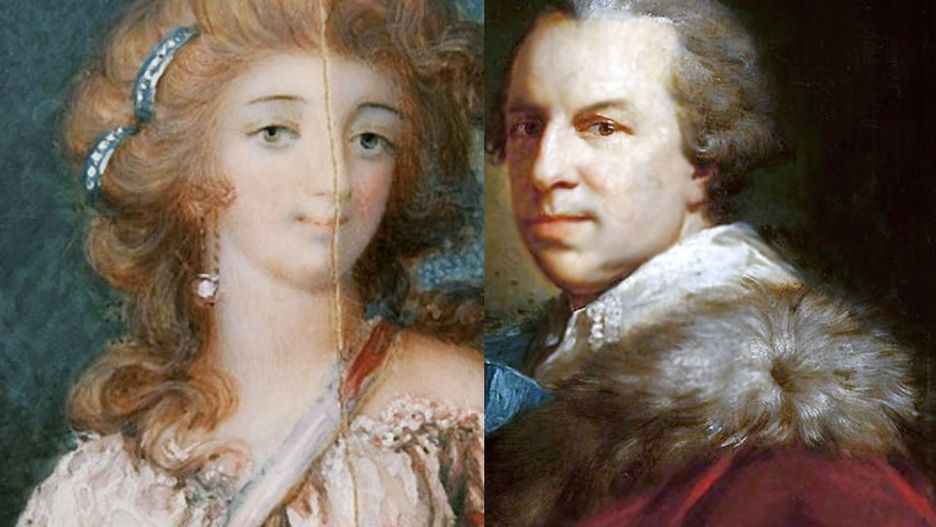 Portret Zofii z pierwszej połowy lat 90. XVIII wieku / Stanisław Szczęsny Potocki na portrecie pędzla Jana Chrzciciela Lampiego