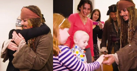 Johnny Depp jako Jack Sparrow odwiedza szpital dla dzieci!