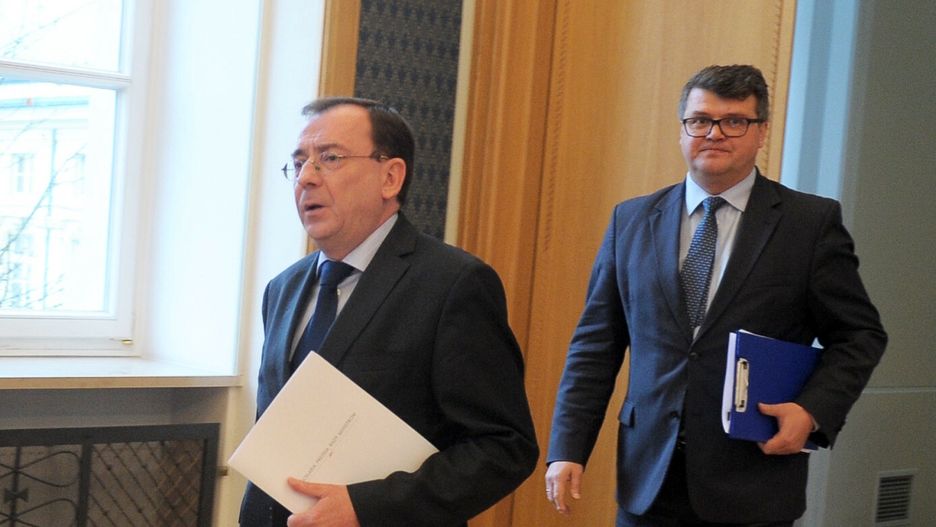 Szef MSWiA Mariusz Kamiński oraz jego zastępca Maciej Wąsik