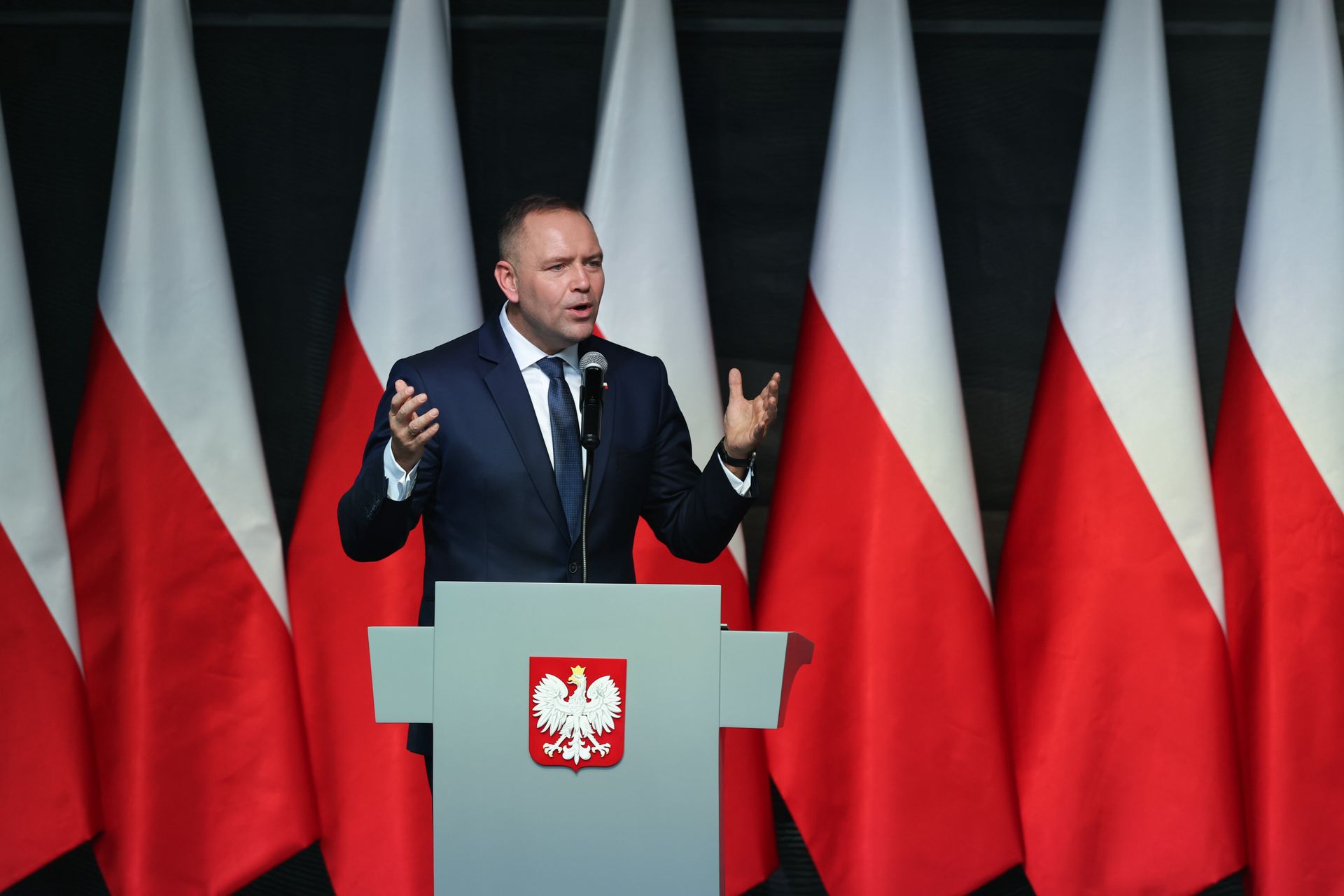 wiadomości,aktualności,WP Wiadomości Reparacje od Niemiec. Nawrocki wystąpił w Wieluniu