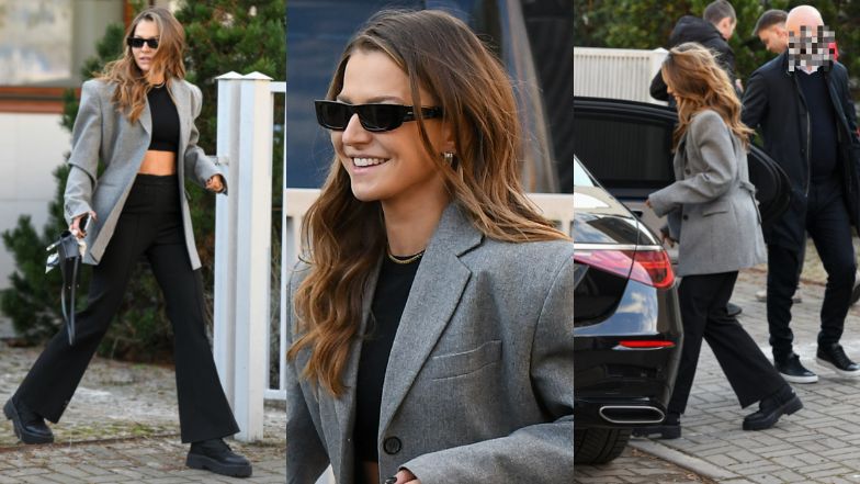 Anna Lewandowska mknie do mercedesa z wybitnie drogą torebką