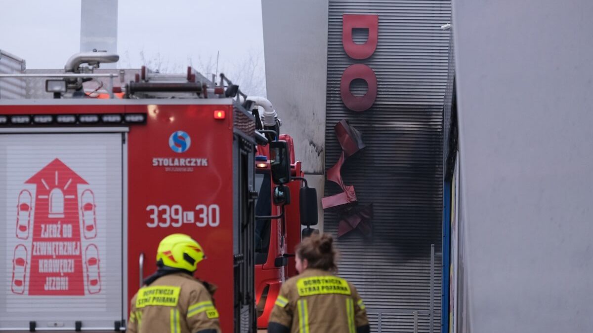 Pożar dawnego centrum handlowego Domix przy ul. Łęczyńskiej w Lublinie