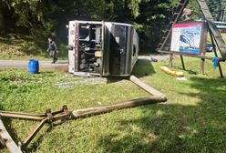 Autobus z uczniami przewrócił się w Czechach. 32 osoby ranne