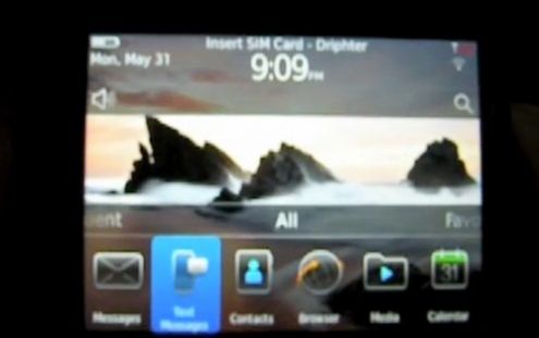 BlackBerry Bold 9780 z OS 6.0 złapany na wideo