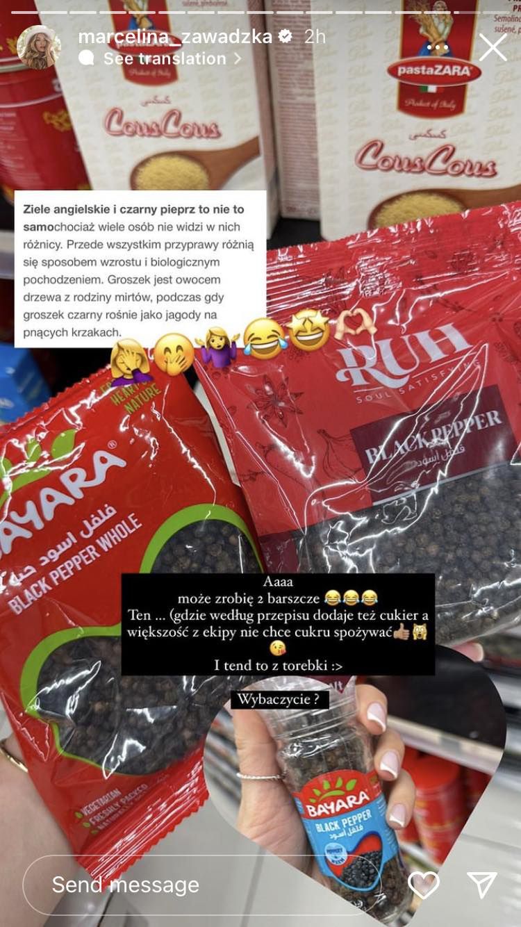 Marcelina Zawadzka relacjonuje zakupy w markecie w Dubaju