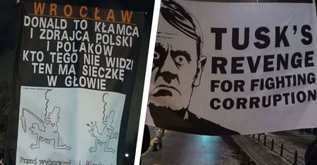 Skandaliczne transparenty na marszu PiS. Tusk porównany do Hitlera