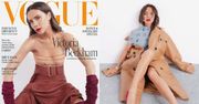 Rozkraczona Victoria Beckham leniwie spogląda z okładki "Vogue'a"