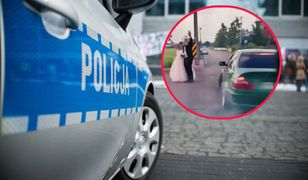 Kierowca BMW kręcił bączki wokół pary młodej. Kolosalny mandat