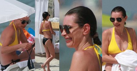 Agnieszka Dygant W BIKINI pląsa po gorącym piasku na plaży w Juracie (ZDJĘCIA)
