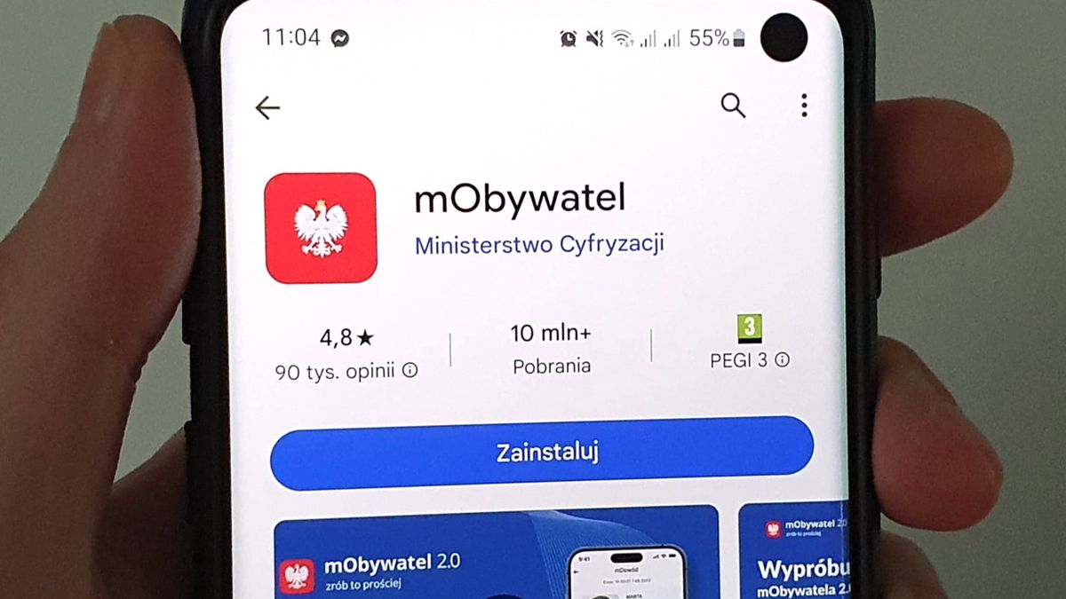 Aplikacja mObywatel w Google Play