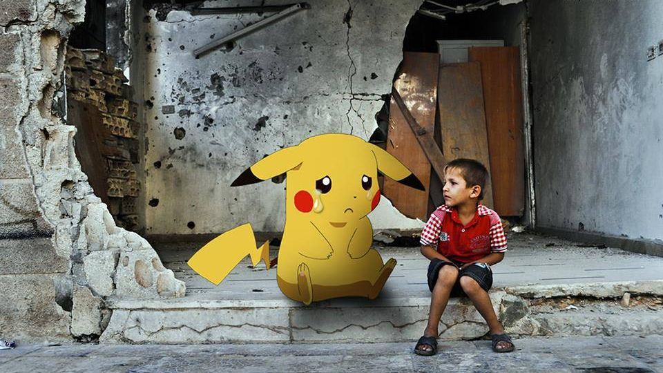 Pokemony na wojnie. Nietypowa akcja syryjskiego grafika