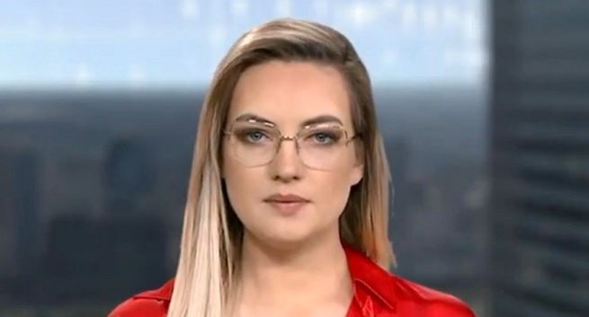 Justyna Bryszewska prowadzącą „TVP Info Flesz”