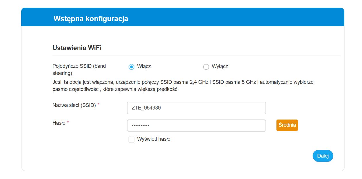 Wstępna konfiguracja ZTE MF17B
