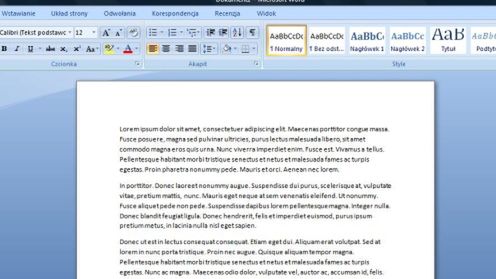 Word - przećwicz formatowanie na wygenerowanym automatycznie tekście 1