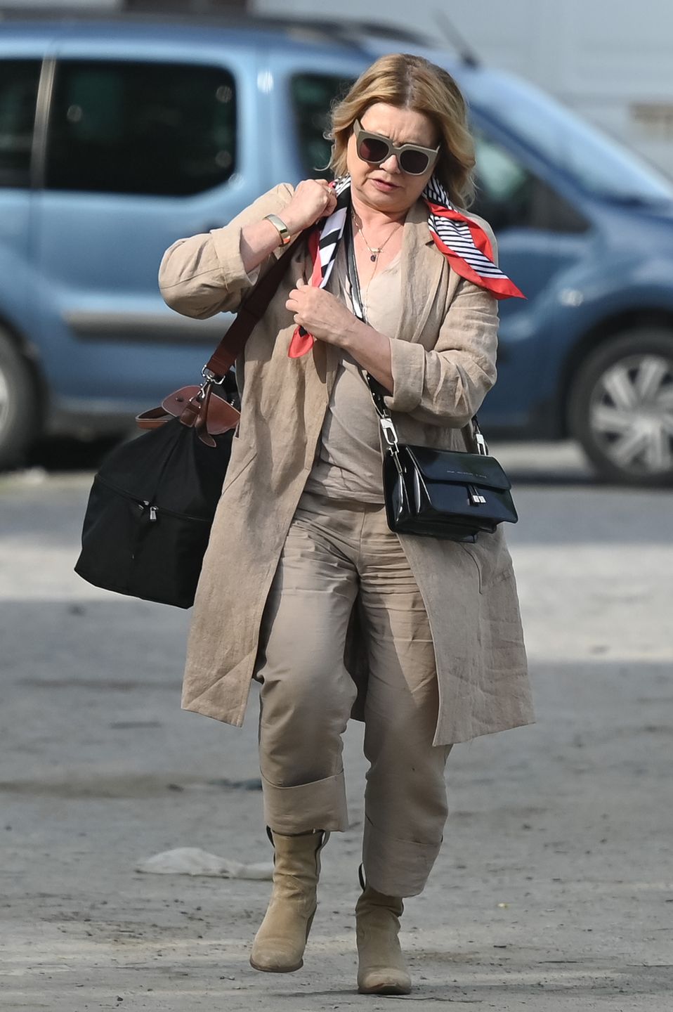 Małgorzata Ostrowska-Królikowska "przyłapana" w drodze na trening