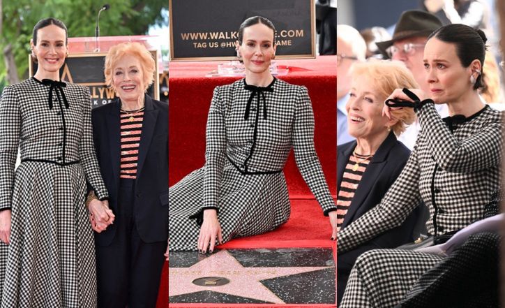 Sarah Paulson odsłania gwiazdę na Alei Sław z żoną u boku