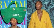 Wiecznie młody Pharrell Williams pozuje z torbą na głowie w sesji dla "Harper's Bazaar"