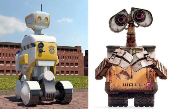 Koreański robot-strażnik i WALL-E