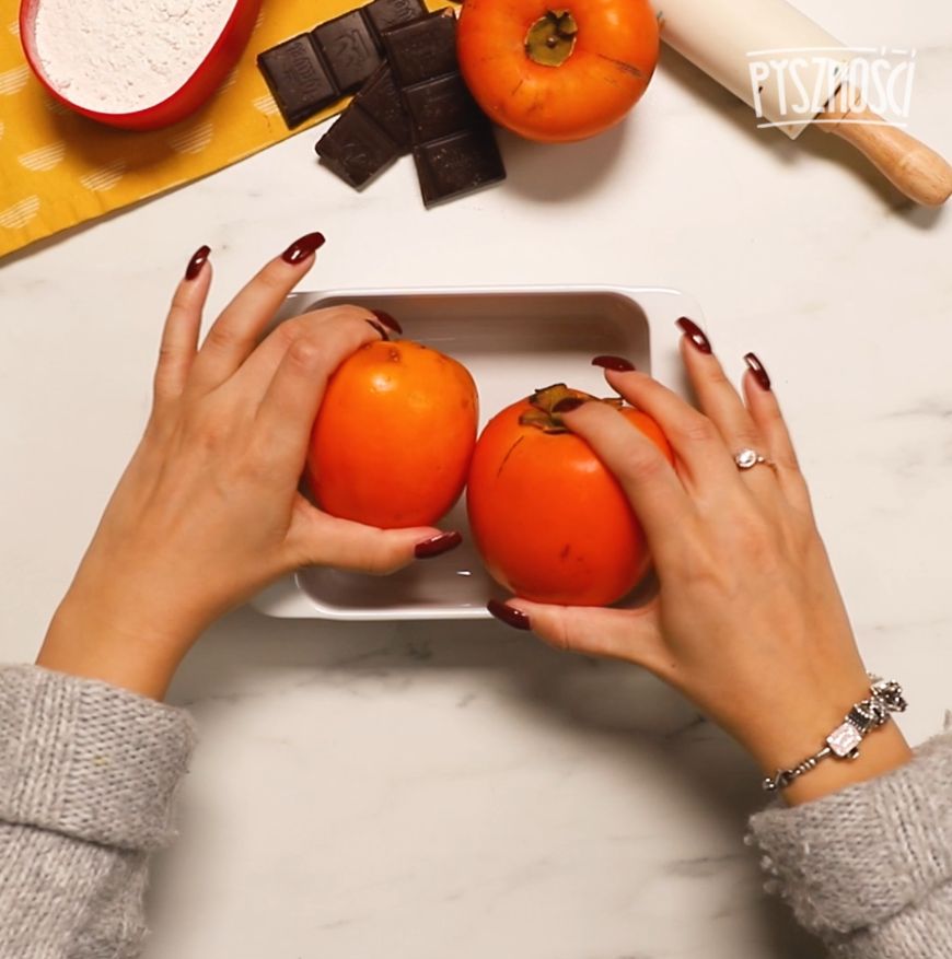 Baked persimmons