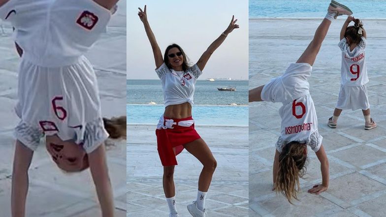 Anna Lewandowska z córkami zagrzewa Polaków do boju