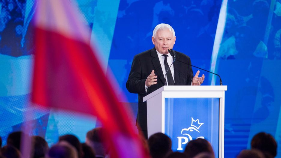 Jarosław Kaczyński na konwencji w 2018 r.