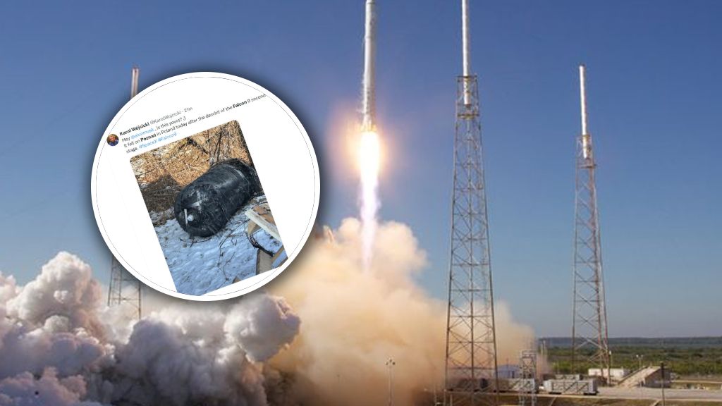 Szczątki rakiety pod Poznaniem