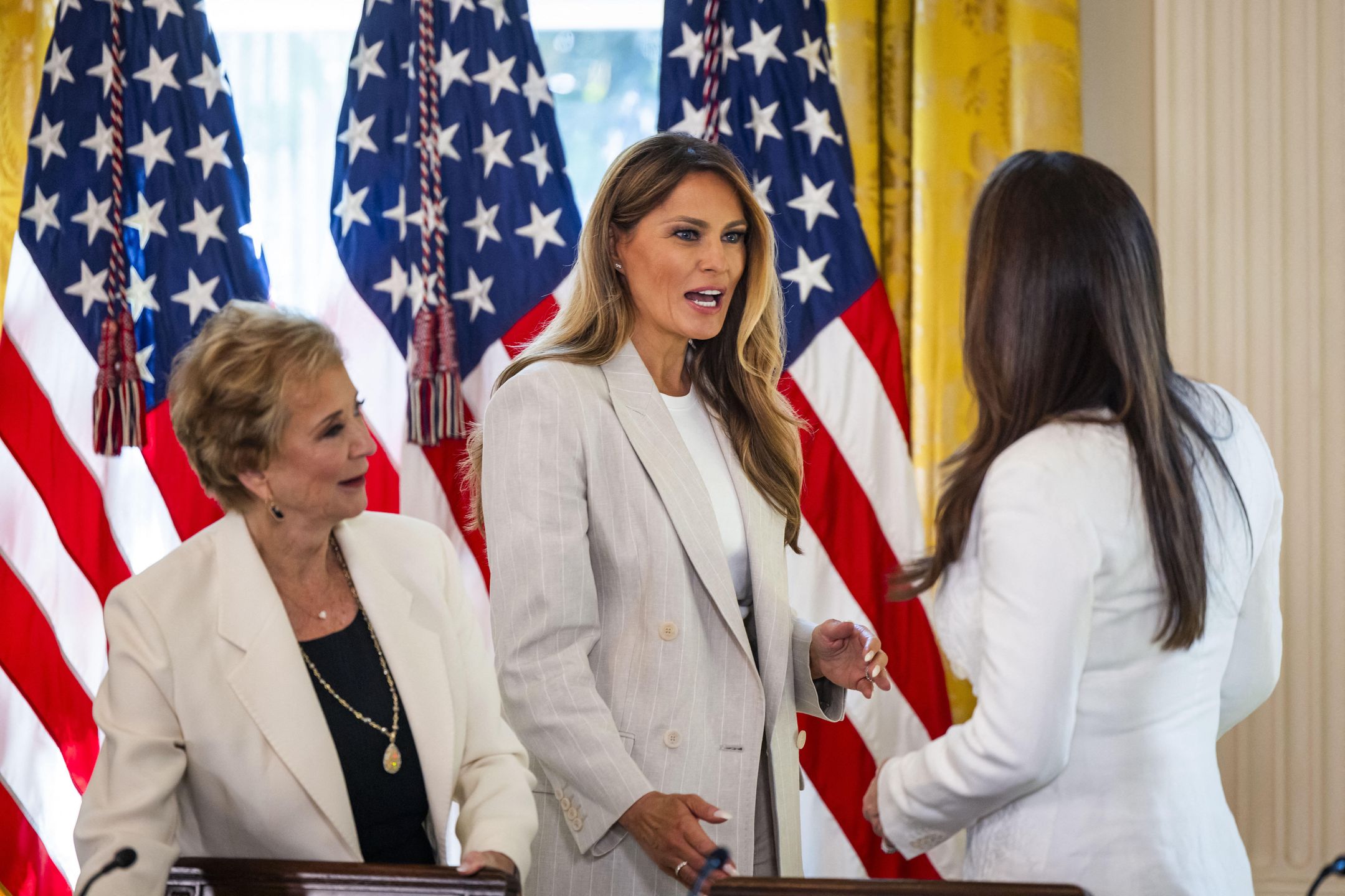 Melania Trump na konferencji prasowej