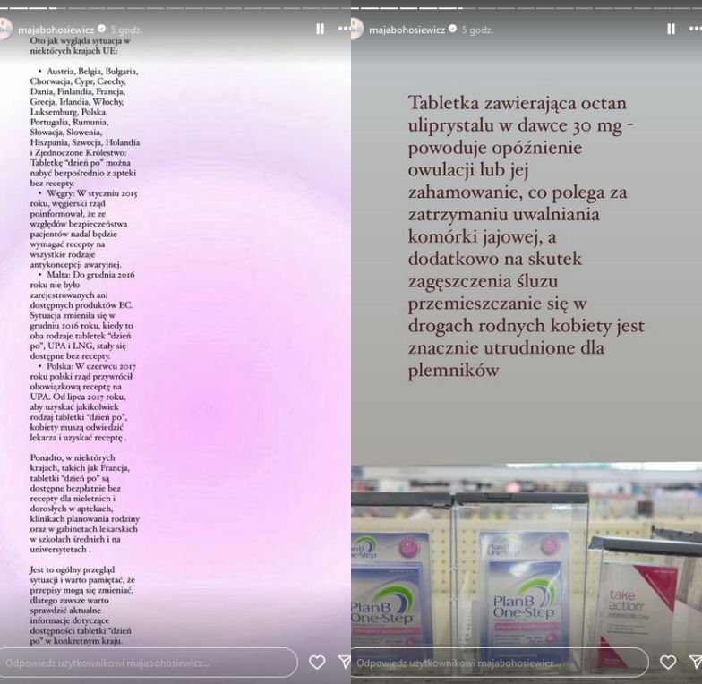 Maja Bohosiewicz oburza się na zawetowaną ustawę o tabletce "dzień po"