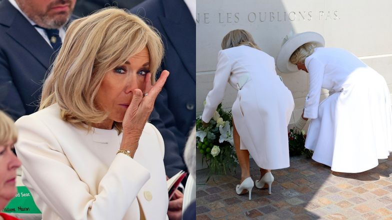 Zaskakujący gest Brigitte Macron względem królowej Camilli
