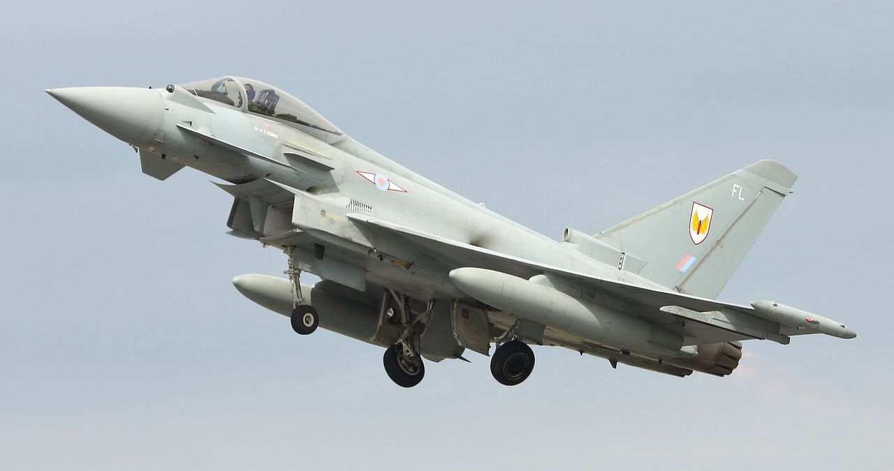Eurofighter Typhoon FGR4 in the colours of the RAF