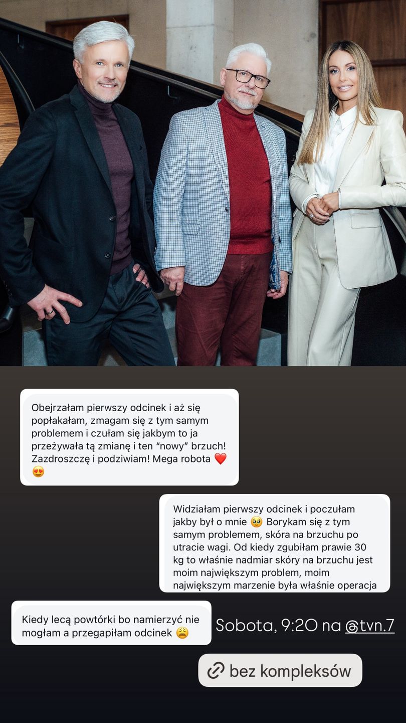 Małgorzata Rozenek dostaje wiadomości do widzów "Bez kompleksów"