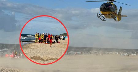 Tragedia na plaży w Dziwnówku. Mężczyzna nie żyje