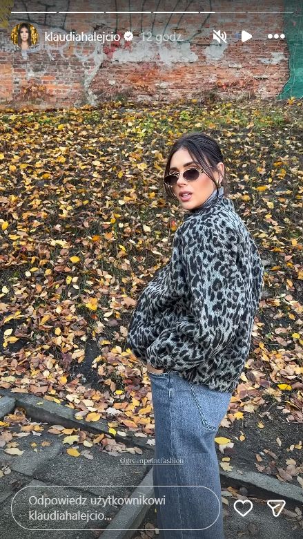 Klaudia Halejcio w modnej stylizacji na jesień