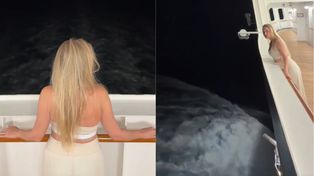 Pokazała wycieczkowiec nocą. Zaskoczeni internauci mieli skojarzenia