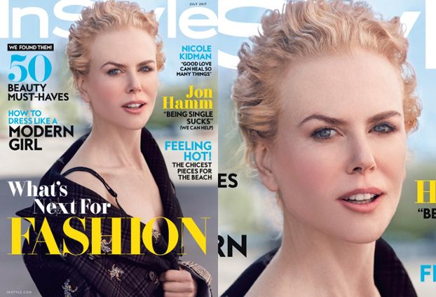 Wyprasowana twarz Nicole Kidman na okładce "Instyle"... (FOTO)