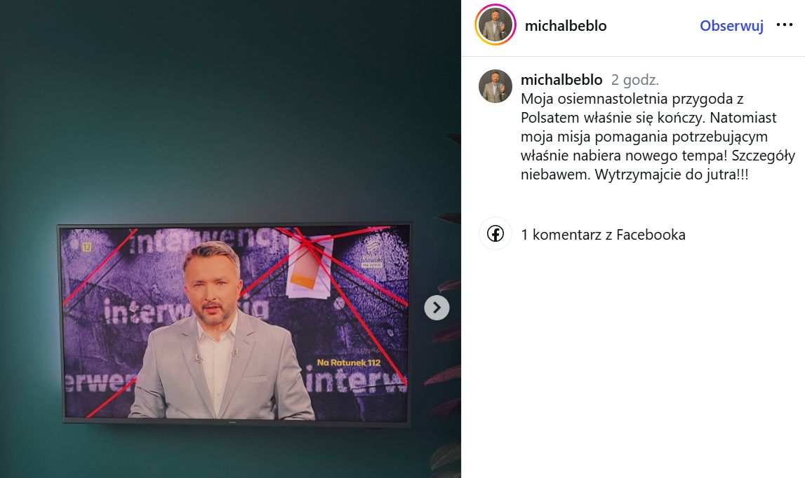 Michał Bebło żegna się z Polsatem